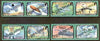 Montserrat 1995 50th Anniversary of end of World War II set of 8 (4 se-tenant pairs) each overprinted SPECIMEN, as SG 967-74s unmounted mint