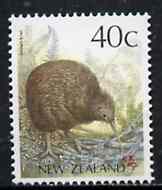 New Zealand 1988-95 Brown Kiwi 40c from Native Birds def set unmounted mint, SG 1463*