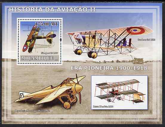 Mozambique 2009 History of Transport - Aviation #02 perf m/sheet unmounted mint