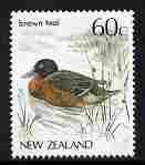New Zealand 1982-89 Brown Teal 60c from Native Birds def set unmounted mint, SG 1291*