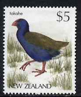 New Zealand 1982-89 Takahe $5 from Native Birds def set unmounted mint, SG 1296*