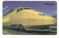 Telephone Card - CTA Railways 10 Units 'phone card #02 showing Yellow High-Speed Train (Collectable Telecards of America)