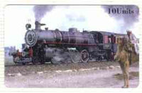 Telephone Card - CTA Railways 10 Units 'phone card #07 showing Loco passing Man on Camel (Collectable Telecards of America)