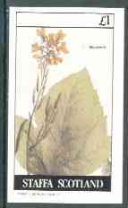 Staffa 1982 Flowers #23 (Mustard) imperf,souvenir sheet (£1 value) unmounted mint