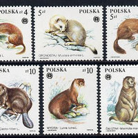 Poland 1984 Fur Bearing Animals set of 6 unmounted mint (SG 2962-7)