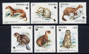 Poland 1984 Fur Bearing Animals set of 6 unmounted mint (SG 2962-7)