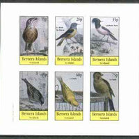 Bernera 1982 Birds #17 (Names in French #02) imperf,set of 6 values (15p & 75p) unmounted mint