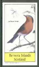 Bernera 1982 Birds #17 (Le Rouge Gorge) imperf,souvenir sheet (£1 value) unmounted mint