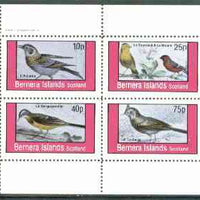 Bernera 1982 Birds #18 (Names in French #03) perf,set of 4 values (10p & 75p) unmounted mint