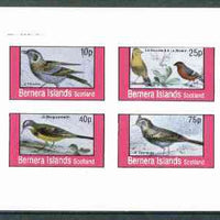 Bernera 1982 Birds #18 (Names in French #03) imperf,set of 4 values (10p & 75p) unmounted mint