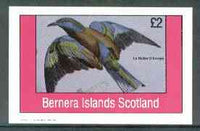 Bernera 1982 Birds #18 (Le Rollier D'Europe) imperf,deluxe sheet (£2 value) unmounted mint