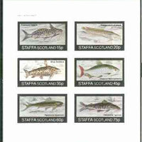 Staffa 1982 Fish #05 imperf set of 6 values (15p to 75p) unmounted mint