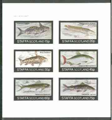 Staffa 1982 Fish #05 imperf set of 6 values (15p to 75p) unmounted mint