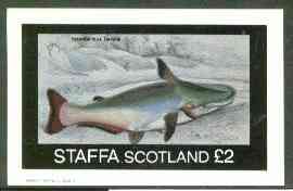 Staffa 1982 Fish #05 (Hypothalmus davalia) imperf,deluxe sheet (£2 value) unmounted mint