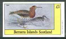 Staffa 1982 Ruff imperf souvenir sheet (£1 value) unmounted mint