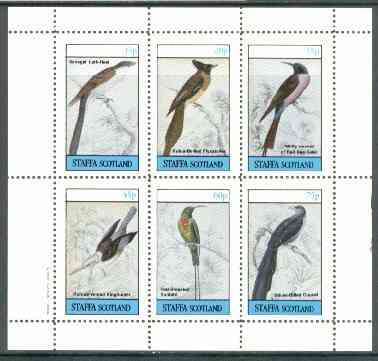 Staffa 1982 Birds #54 (Sunbird, Bee Eater, etc) perf set of 6 values (15p to 75p) unmounted mint