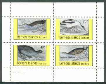 Bernera 1982 Birds #33 (Rail, Avoset, Coot & Corn Crake) perf set of 4 values (10p to 75p) unmounted mint