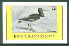 Bernera 1982 Oyster Catcher imperf deluxe sheet (£2 value) unmounted mint