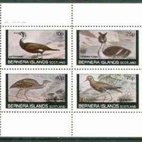 Bernera 1982 Birds #23 (Cormorant, Grebe etc) perf,set of 4 values (10p to 75p) unmounted mint