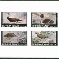 Bernera 1982 Birds #23 (Cormorant, Grebe etc) imperf,set of 4 values (10p to 75p) unmounted mint