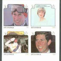 Iso - Sweden 1981 Royal Wedding imperf set of 4 unmounted mint