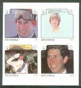 Iso - Sweden 1981 Royal Wedding imperf set of 4 unmounted mint