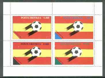 Eritrea 1982 Football World Cup perf set of 4 values unmounted mint