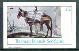 Bernera 1982 The Mule imperf deluxe sheet (£2 value) unmounted mint