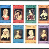 Nagaland 1974 Paintings of Women - UPU Centenary imperf set of 8 values unmounted mint