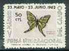 Cinderella - Spain 1962 50c perforated label for Madrid International Stamp Exhibition featuring Butterfly unmounted mint*