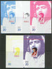 Somaliland 1999 Great People of the 20th Century - Elvis Presley souvenir sheet containing 10,000 sl value,,the set of 5 imperf progressive proofs comprising the 4 individual colours, plus all 4-colour composite unmounted mint