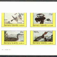 Bernera 1982 Ducks (Old Sqaw, Loon, etc) imperf sheetlet containing set of 4 unmounted mint