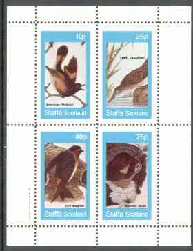 Staffa 1982 Birds #57 (Redstart, Sandpiper, etc) perf set of 4 values (10p to 75p) unmounted mint