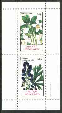 Grunay 1982 Flowers #04 (Helleborus & Aconitum) perf set of 2 (40p & 60p) unmounted mint