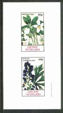 Grunay 1982 Flowers #04 (Helleborus & Aconitum) imperf set of 2 (40p & 60p) unmounted mint