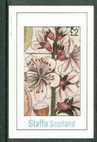 Staffa 1982 Flowers #24 (Amygdalus) imperf deluxe sheet (£2 value) unmounted mint