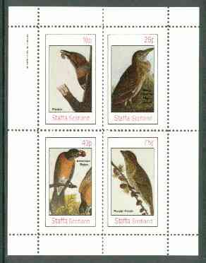 Staffa 1982 Birds #58 (Heron, Robin, etc) perf set of 4 values (10p to 75p) unmounted mint