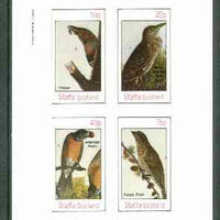 Staffa 1982 Birds #58 (Heron, Robin, etc) imperf set of 4 values (10p to 75p) unmounted mint