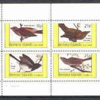 Bernera 1982 Birds #24 (Sparrows, Blackbird & Finch) perf,set of 4 values (10p to 75p) unmounted mint