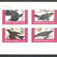Bernera 1982 Birds #25 (Warbler, Phoebe, etc) imperf,set of 4 values (10p to 75p) unmounted mint