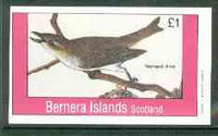 Bernera 1982 Red-Eyed Vireo imperf souvenir sheet (£1 value) unmounted mint