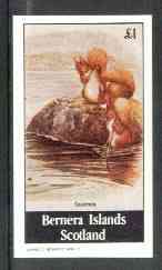 Bernera 1982 Squirrels #2 imperf souvenir sheet (£1 value) unmounted mint