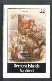 Bernera 1982 Squirrels #2 imperf deluxe sheet (£2 value) unmounted mint