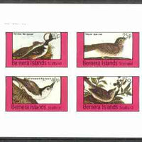 Bernera 1982 Birds #26 (Sparrow, Nuthatch etc) imperf,set of 4 values (10p to 75p) unmounted mint