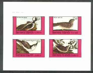 Bernera 1982 Birds #26 (Sparrow, Nuthatch etc) imperf,set of 4 values (10p to 75p) unmounted mint