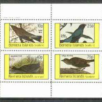 Bernera 1982 Birds #26 (Coot, Buntings, etc) perf,set of 4 values (10p to 75p) unmounted mint