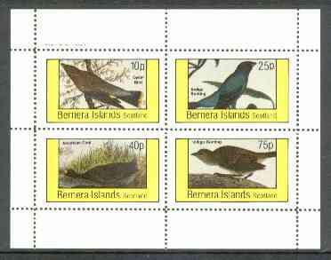 Bernera 1982 Birds #26 (Coot, Buntings, etc) perf,set of 4 values (10p to 75p) unmounted mint