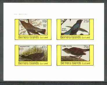 Bernera 1982 Birds #26 (Coot, Buntings, etc) imperf,set of 4 values (10p to 75p) unmounted mint