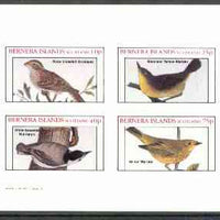 Bernera 1982 Birds #27 (Grosbeak, Warblers, etc) imperf,set of 4 values (10p to 75p) unmounted mint