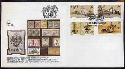 South West Africa 1988 Centenary of Postal Service set of 4 on unaddressed illustrated cover with special first day cancel, SG 495-98